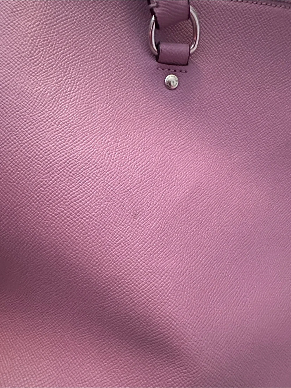 Coach Lilac Leather Tote Bag - Picture 7 of 9
